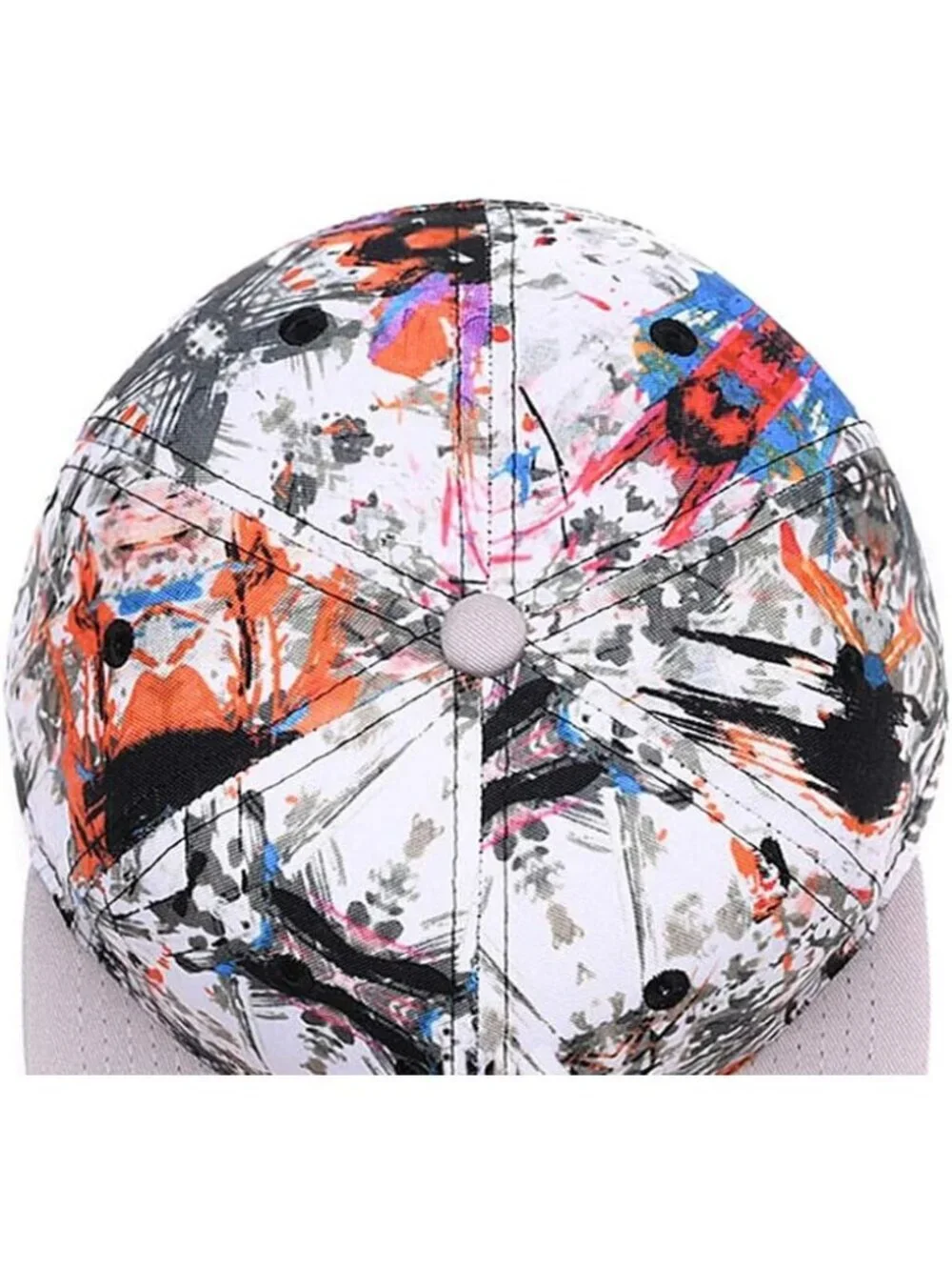 Unisex Beige Snapback Hat Hip Hop Style Colorful Adjustable Baseball Cap